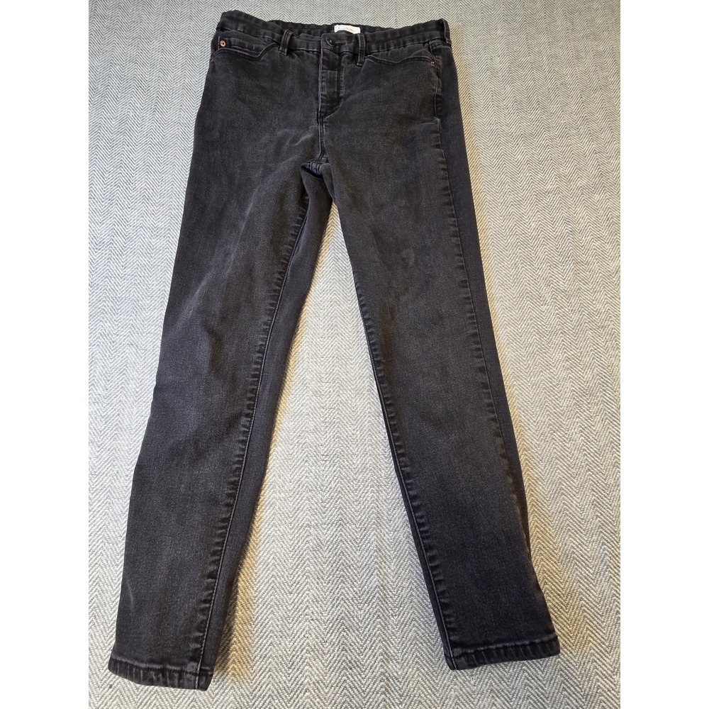 Nicole Miller New York Ankle Jeans Women 8 Black Denim SOHO High Rise Skinny Leg